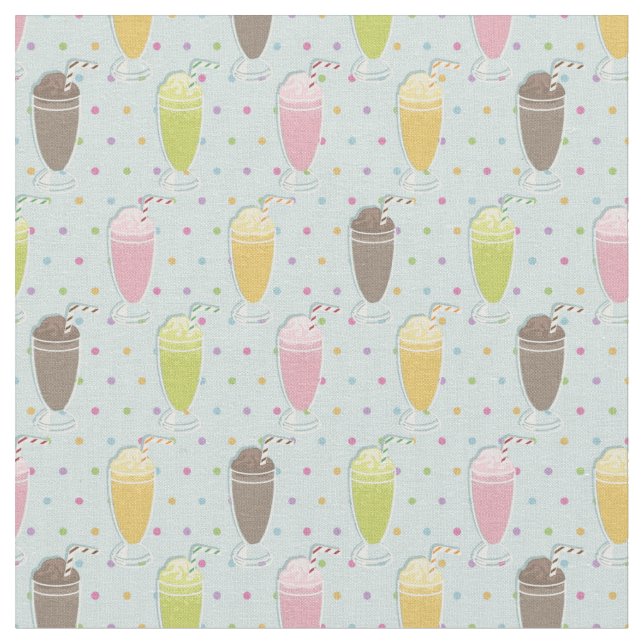 Tissu Motif Milkshake (Fermer)