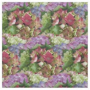 Tissu Motif Modèle à pâte rose bleue Hydrangea