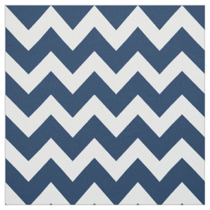 Tissu Motif moderne à rayures en chevron bleu marine et