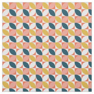 Tissu Motif moderne de feuille de la moitié du siècle