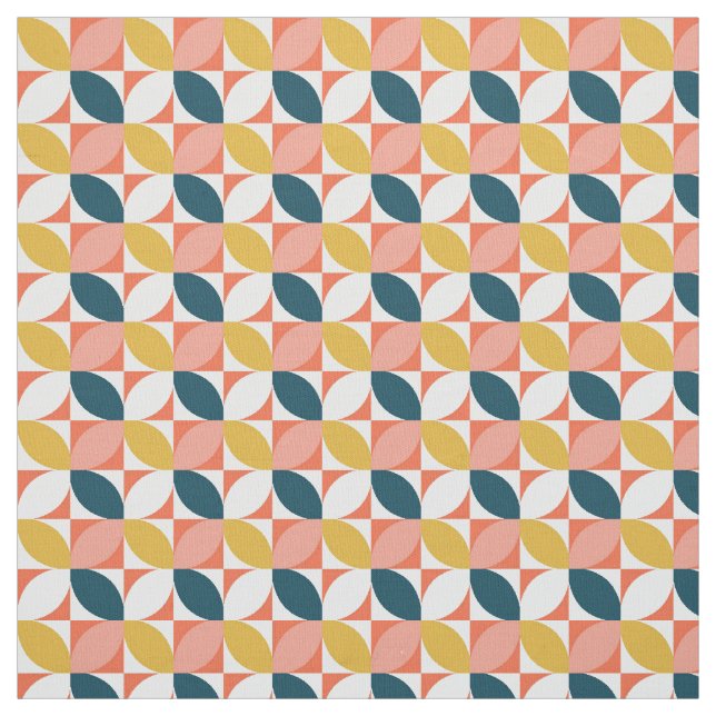 Tissu Motif moderne de feuille de la moitié du siècle (Échantillon)