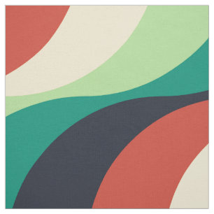 Tissu Motif moderne des années cinquante géométriques
