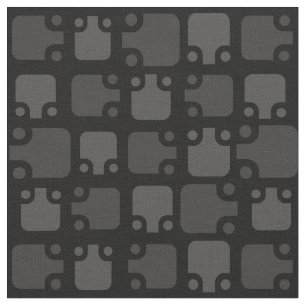 Tissu Motif moderne du milieu du siècle Noir