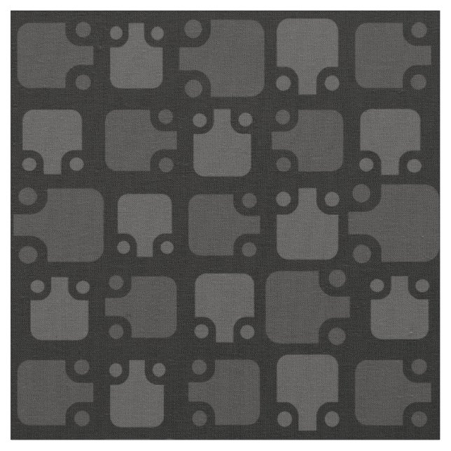 Tissu Motif moderne du milieu du siècle Noir (Fermer)
