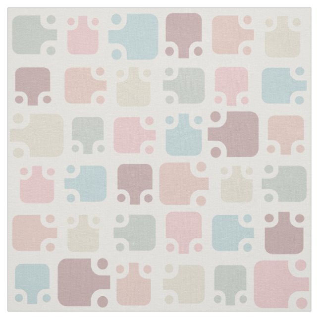 Tissu Motif moderne du milieu du siècle Pastel (Échantillon)