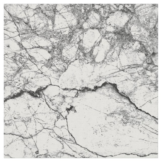 Tissu Motif moderne noir et blanc de marbre de Faux (Fermer)