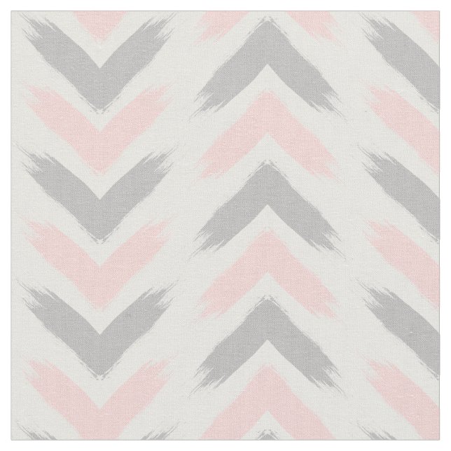 Tissu Motif moderne rose pastel flèche gris brosse (Fermer)