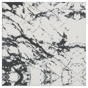 Tissu Motif moderne unique en marbre noir blanc marbré p