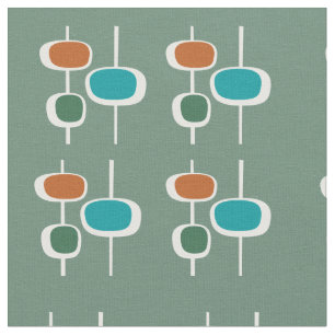 Tissu Motif moderne vintage vert sauge pour les amateurs