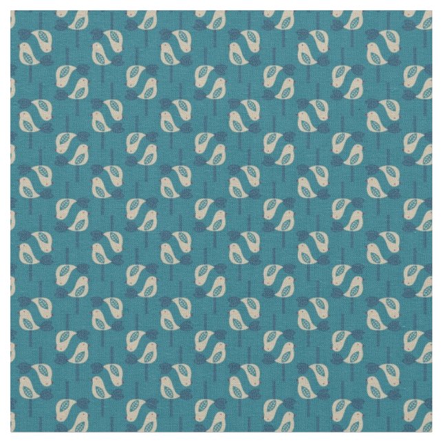 Tissu motif montrant des oiseaux (Fermer)