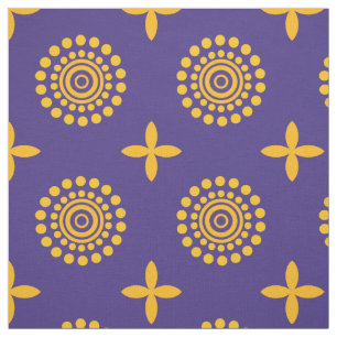 Tissu Motif mosaïque du Soleil