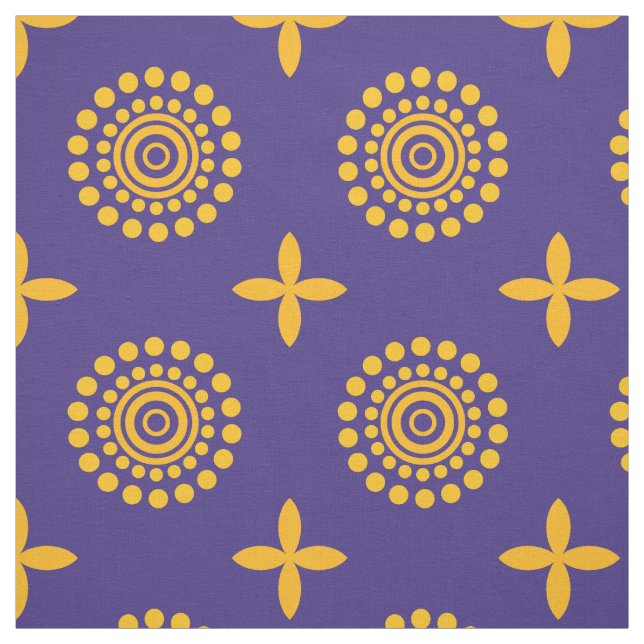 Tissu Motif mosaïque du Soleil (Échantillon)