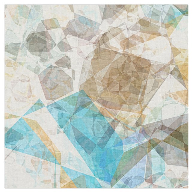 Tissu Motif Mosaïque Polygone Rétro Moderne Funky (Fermer)