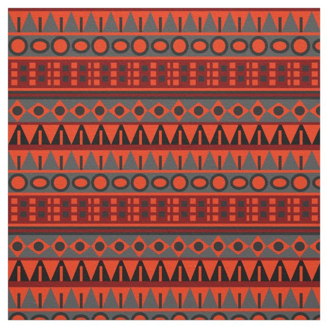 Tissu motif natif aztèque (Échantillon)
