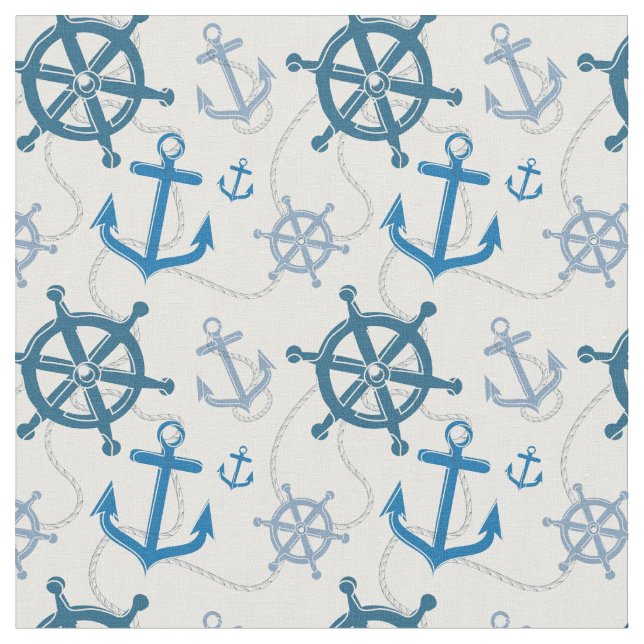 Tissu Motif nautique (Fermer)