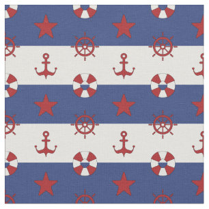 Tissu Motif nautique de bannière étoilée