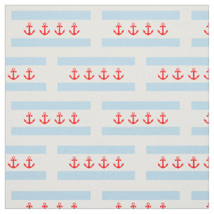 Tissu Motif nautique de drapeau de Chicago d'Ancres