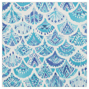 Tissu Motif nautique de feston tribal AZTÈQUE de SIRÈN