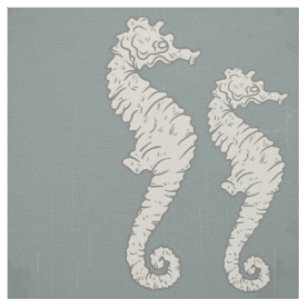 Tissu Motif nautique Seahorse