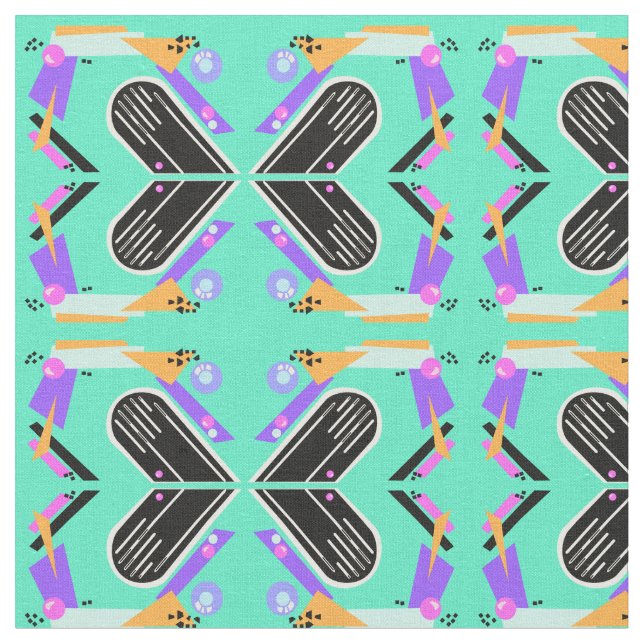 Tissu Motif néon des années 90 (Fermer)