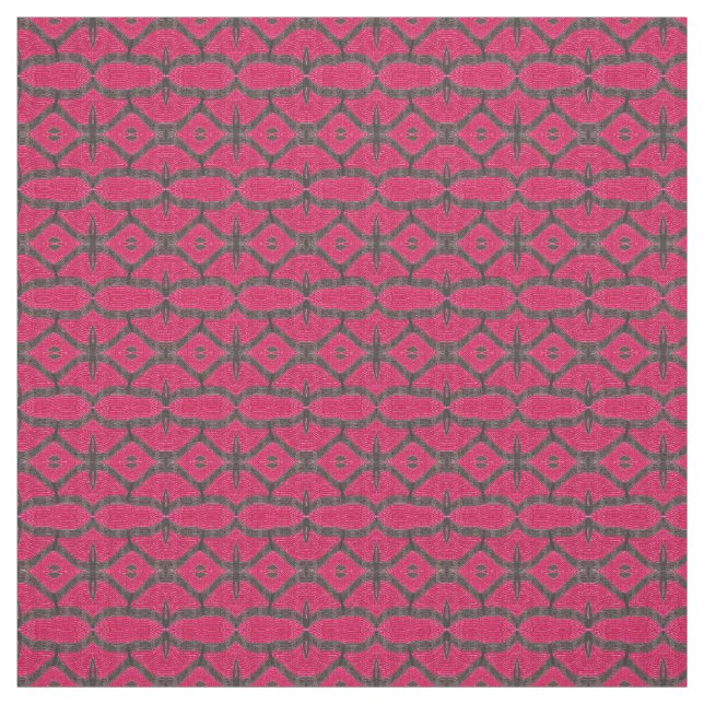 Tissu Motif noir assez rose (Échantillon)