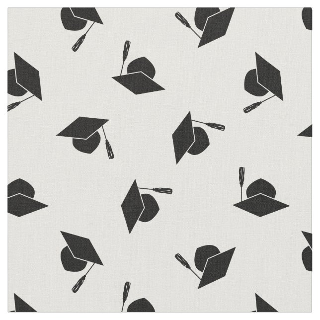 Tissu Motif noir blanc de la graduation (Fermer)