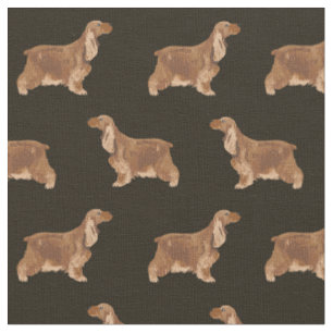 Tissu motif noir de Cocker Spaniel