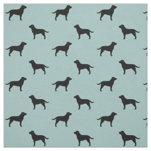Tissu Motif noir de silhouettes de chien de chiens