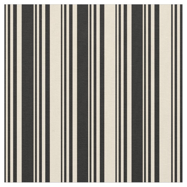 Tissu Motif noir et beige des rayures (Fermer)