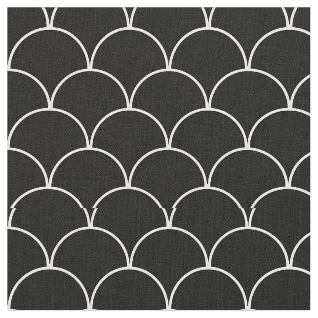 Tissu Motif noir et blanc de feston (Fermer)
