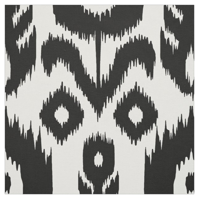 Tissu Motif noir et blanc d'Ikat (Échantillon)