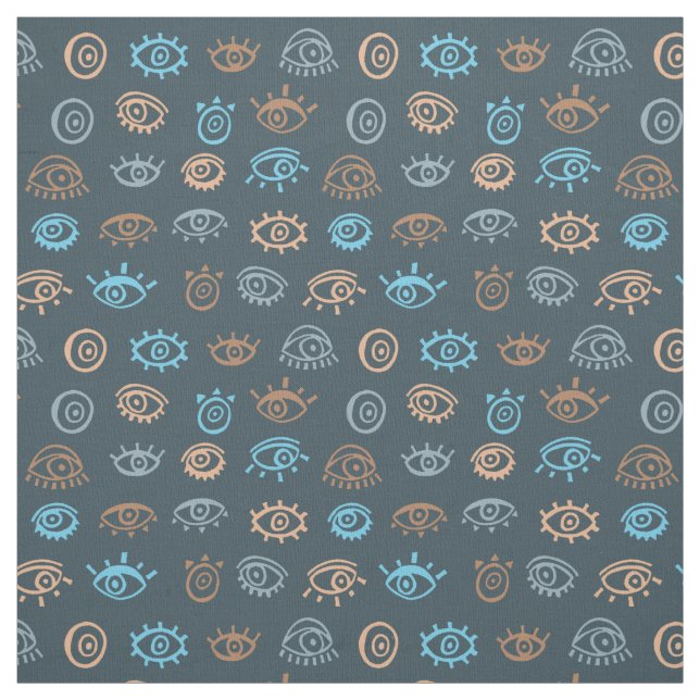 Tissu Motif oeil mal  (Échantillon)