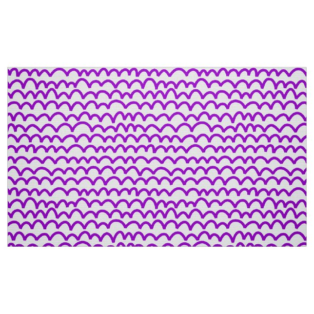 Tissu Motif ondulé - Violet sur Blanc (Fat Quarter)
