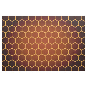 Tissu Motif orange de nid d'abeilles