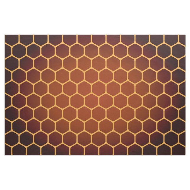 Tissu Motif orange de nid d'abeilles (Yard)