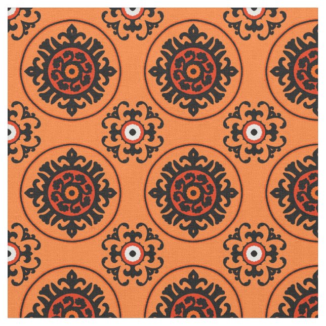 Tissu Motif orange de Suzani (Fermer)