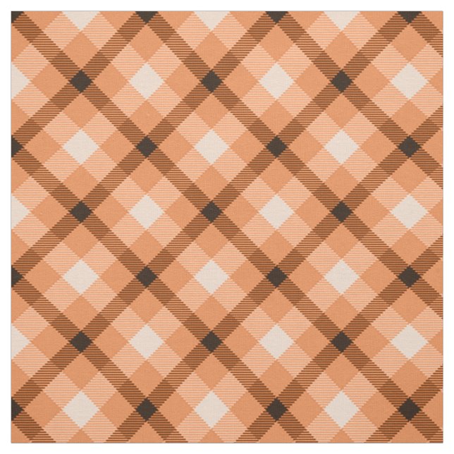 Tissu Motif orange et Brown de plaid de tartan (Échantillon)