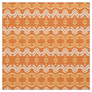 Tissu motif orange ethnique