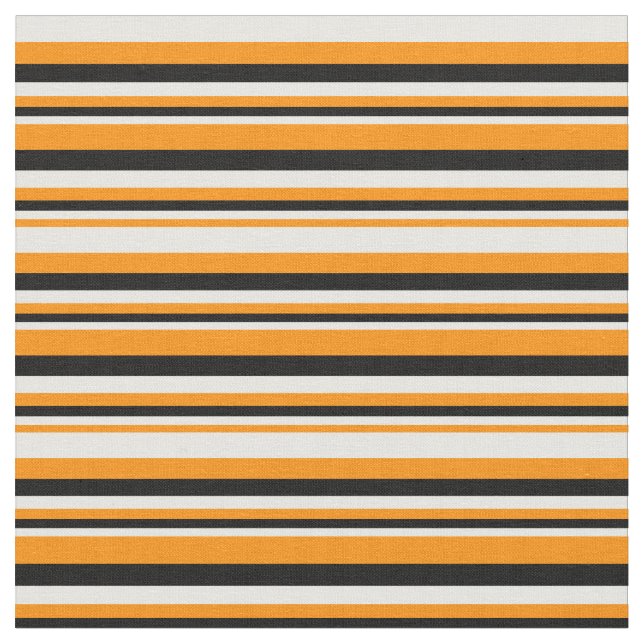 Tissu Motif orange foncé, blanc et noir (Fermer)