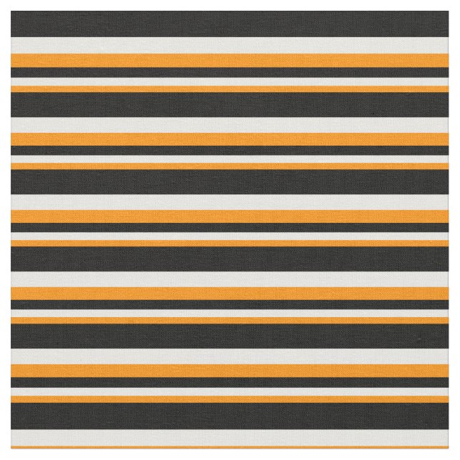 Tissu Motif orange foncé, blanc et noir (Fermer)
