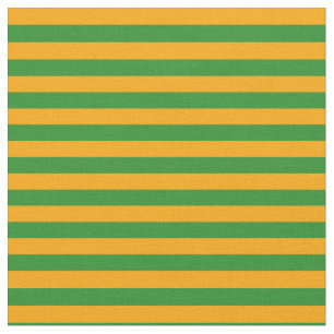 Tissu Motif Orange & Forêt Vert Grandes/Lignes