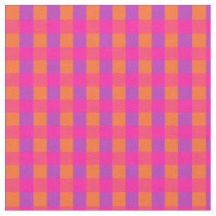 Tissu Motif orange rose lumineux islamique de contrôle
