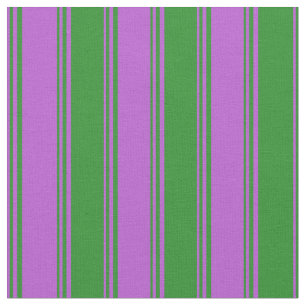 Tissu Motif Orchid & Forest Green Lines