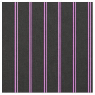 Tissu Motif orchidée et à rayures noires