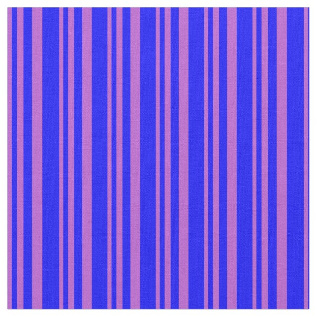 Tissu Motif orchidée et rayures bleues (Fermer)