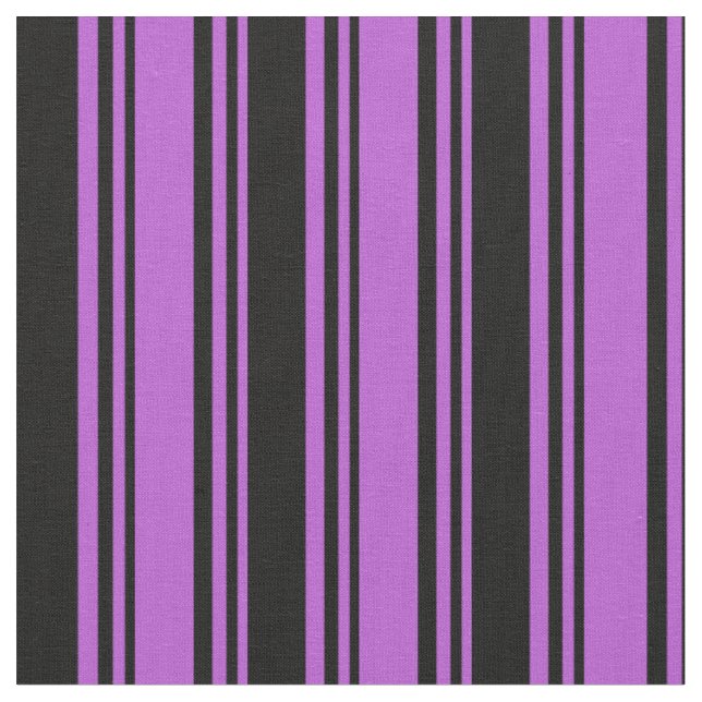 Tissu Motif orchidée et rayures noires (Fermer)