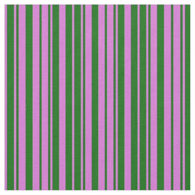 Tissu Motif orchidée et rayures vert foncé (Fermer)