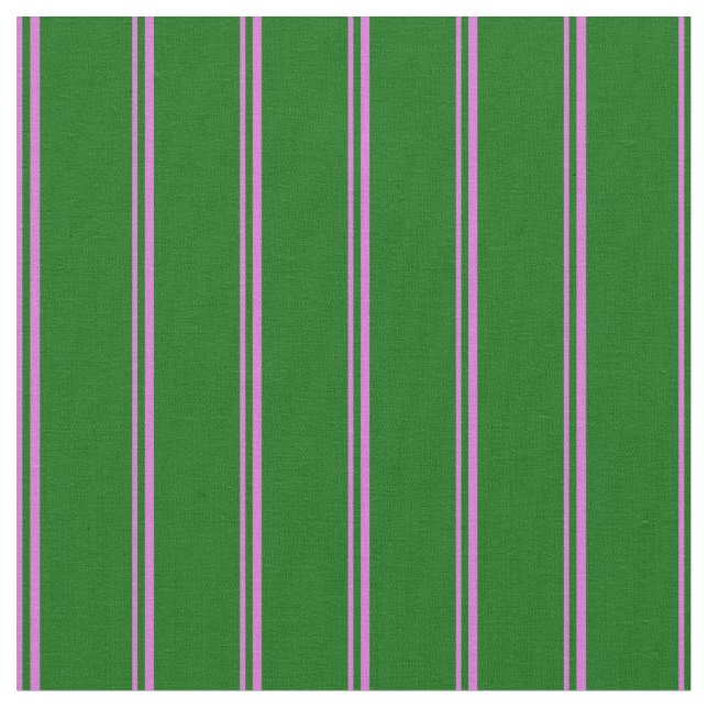 Tissu Motif orchidée et rayures vert foncé (Fermer)