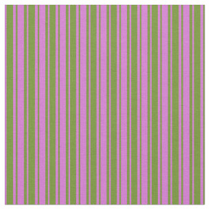 Tissu Motif orchidée et vert en bandes/lignes