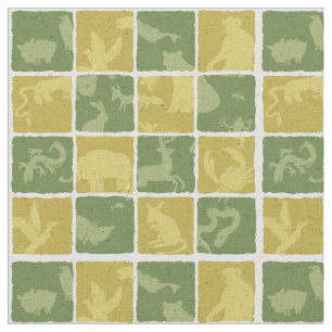 Tissu motif orienté de zoo